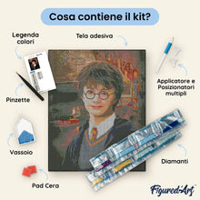 Carica l'immagine nel visualizzatore di Gallery, Diamond Painting - Ritratto di Harry Potter 40x50cm tela già incorniciata