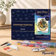 Carica l'immagine nel visualizzatore di Gallery, Diamond Painting - Stemma di Hogwarts - Harry Potter 40x50cm tela già incorniciata