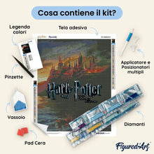 Carica l'immagine nel visualizzatore di Gallery, Diamond Painting - Harry Potter - Hogwarts in fiamme