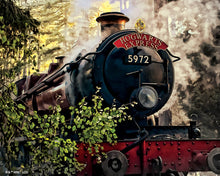 Carica l'immagine nel visualizzatore di Gallery, Diamond Painting - Hogwarts Express - Harry Potter 40x50cm tela già incorniciata