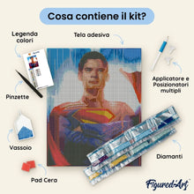 Carica l'immagine nel visualizzatore di Gallery, Diamond Painting - Superman 2025 Poster 40x50cm tela già incorniciata
