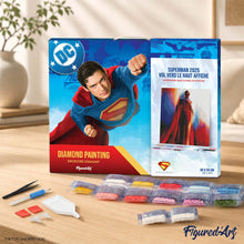 Carica l'immagine nel visualizzatore di Gallery, Diamond Painting - Superman 2025 in volo 40x50cm tela già incorniciata