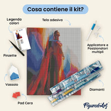Carica l'immagine nel visualizzatore di Gallery, Diamond Painting - Superman 2025 in volo 40x50cm tela già incorniciata