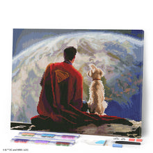 Carica l'immagine nel visualizzatore di Gallery, Diamond Painting - Superman e Krypto 40x50cm tela già incorniciata