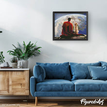 Carica l'immagine nel visualizzatore di Gallery, Diamond Painting - Superman e Krypto 40x50cm tela già incorniciata