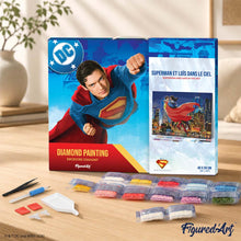Carica l'immagine nel visualizzatore di Gallery, Diamond Painting - Superman e Lois nel cielo 40x50cm tela già incorniciata