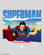 Carica l'immagine nel visualizzatore di Gallery, Diamond Painting - Superman con lo skyline 40x50cm tela già incorniciata