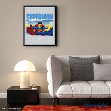Carica l'immagine nel visualizzatore di Gallery, Diamond Painting - Superman con lo skyline 40x50cm tela già incorniciata