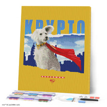 Carica l'immagine nel visualizzatore di Gallery, Diamond Painting - Krypto con lo skyline - Superman 40x50cm tela già incorniciata