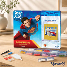 Carica l'immagine nel visualizzatore di Gallery, Diamond Painting - Krypto con lo skyline - Superman 40x50cm tela già incorniciata