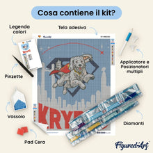 Carica l'immagine nel visualizzatore di Gallery, Diamond Painting - Superman - Krypto in volo