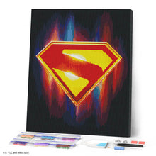 Carica l'immagine nel visualizzatore di Gallery, Diamond Painting - Scudo di Superman 40x50cm tela già incorniciata
