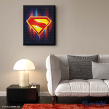 Carica l'immagine nel visualizzatore di Gallery, Diamond Painting - Scudo di Superman 40x50cm tela già incorniciata