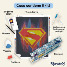 Carica l'immagine nel visualizzatore di Gallery, Diamond Painting - Superman - Scudo di Superman