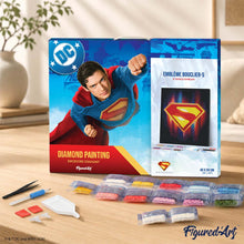 Carica l'immagine nel visualizzatore di Gallery, Diamond Painting - Scudo di Superman 40x50cm tela già incorniciata