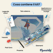 Carica l'immagine nel visualizzatore di Gallery, Diamond Painting - Fortezza della Solitudine - Superman 40x50cm tela già incorniciata