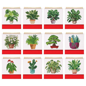 Calendario Diamond Painting 2026 - Piante da Interno in Vaso