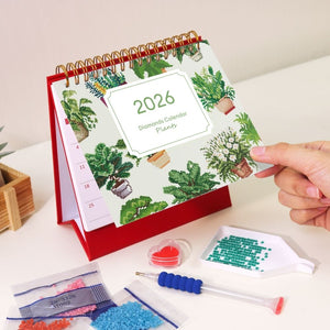Calendario Diamond Painting 2026 - Piante da Interno in Vaso