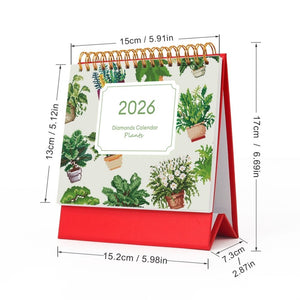 Calendario Diamond Painting 2026 - Piante da Interno in Vaso