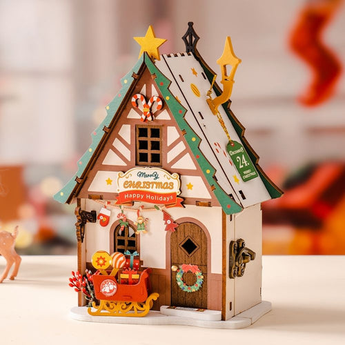 Casa in Miniatura 3D - Casa di Natale Brillante
