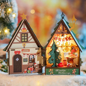 Casa in Miniatura 3D - Casa di Natale Brillante