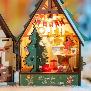 Casa in Miniatura 3D - Casa di Natale Brillante