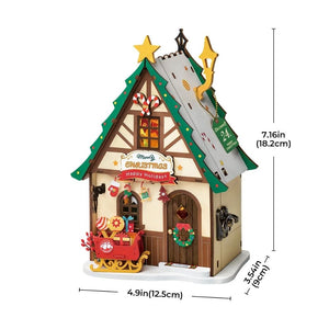 Casa in Miniatura 3D - Casa di Natale Brillante