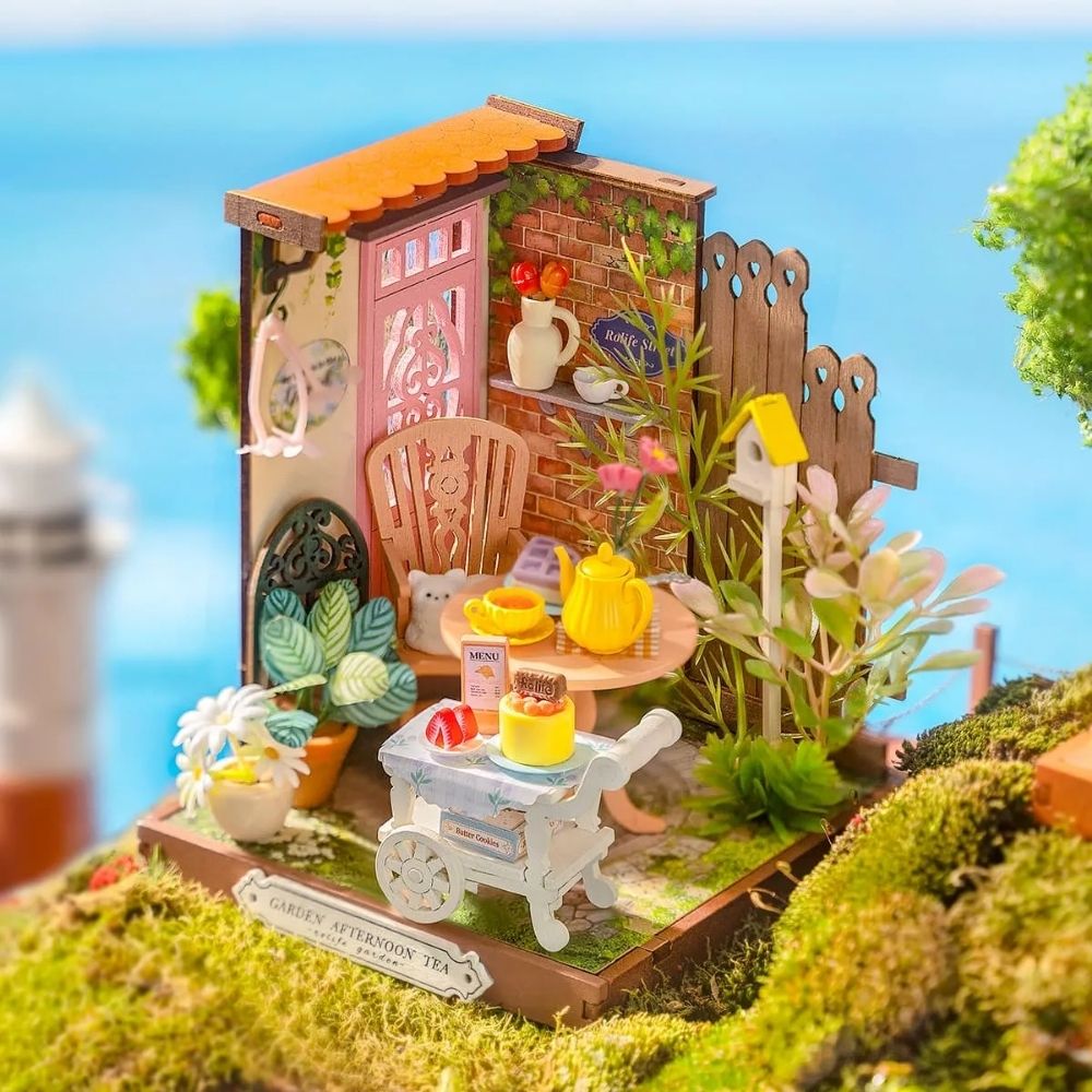 Casa in Miniatura 3D - Cortile del Tè Elegante
