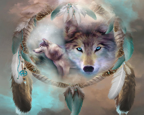 Diamond Painting - Lupi E Piume