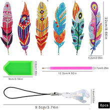 Carica l'immagine nel visualizzatore di Gallery, Segnalibri Diamond Art 6x Piuma