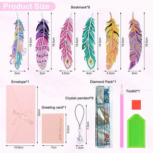 Diamond Art Painting 6x Segnalibri Piuma