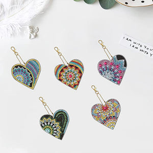 Ciondolo a Forma di Cuore Diamond Painting Set di 5 pezzi 3