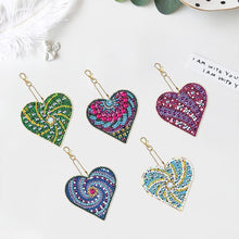 Carica l&#39;immagine nel visualizzatore di Gallery, Ciondolo a Forma di Cuore Diamond Painting Set di 5 Pezzi 5