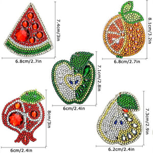 Ciondolo di Frutta Diamond Painting Set di 5 Pezzi
