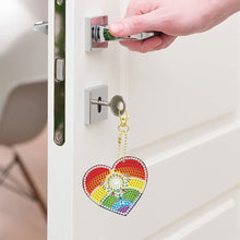 Carica l&#39;immagine nel visualizzatore di Gallery, Ciondolo Diamond Painting Cuori Arcobaleno Set di 5 pezzi