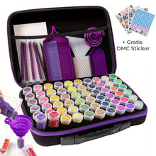 Carica l&#39;immagine nel visualizzatore di Gallery, Astuccio Diamond Painting Viola con 60 Scomparti + Accessori