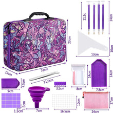 Carica l&#39;immagine nel visualizzatore di Gallery, Astuccio Diamond Painting Fiori Viola con 120 Scomparti + Accessori