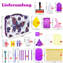 Carica l&#39;immagine nel visualizzatore di Gallery, Astuccio Diamond Painting Farfalle con 70 Scomparti + Accessori
