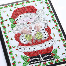Carica l'immagine nel visualizzatore di Gallery, Quaderno Diamond Painting Babbo Natale con Cuccioli