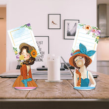 Carica l'immagine nel visualizzatore di Gallery, Porta-Note Diamond Painting Donne con Set di 2 Pezzi