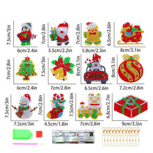 Carica l'immagine nel visualizzatore di Gallery, Portachiavi Diamond Painting Natale 12 Pezzi