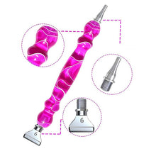 Carica l'immagine nel visualizzatore di Gallery, Penna Diamond Painting Onde Fucsia con Punte in Acciaio