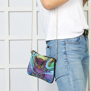 Borsa Diamond Painting con Gufo