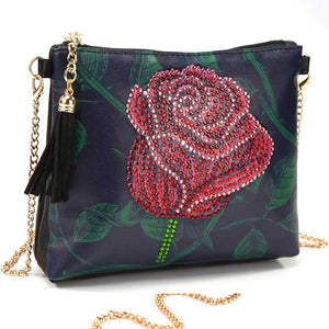 Borsa Diamond Painting Rosa Rossa