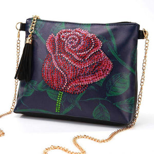 Borsa Diamond Painting Rosa Rossa