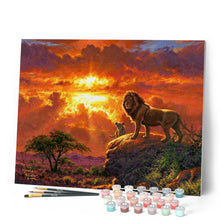 Carica l'immagine nel visualizzatore di Gallery, Dipingere con i numeri - Leone al tramonto Figured'Art