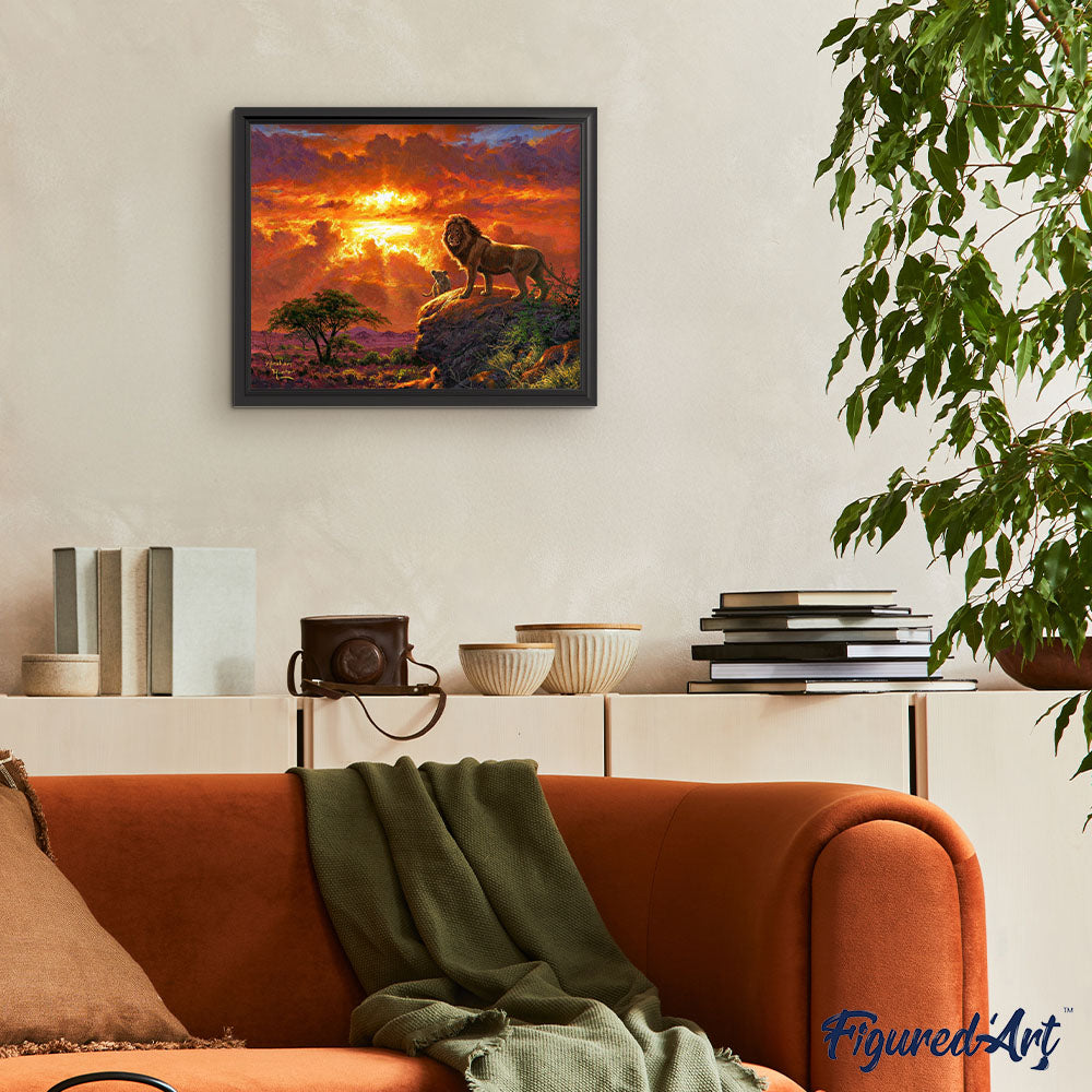 YEESAM ART Dipingi Con I Numeri – Paesaggio Fluviale Al Tramonto | Kit Tela 40x50cm Con Colori Acrilici E Pennelli Per Adulti E Principianti