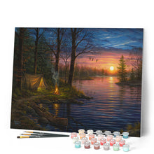 Carica l'immagine nel visualizzatore di Gallery, Dipingere con i numeri - Camping ai margini del lago Figured'Art