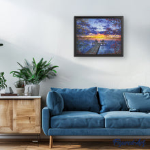 Carica l'immagine nel visualizzatore di Gallery, Dipingere con i numeri - Ponte e Lago al tramonto