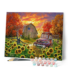 Carica l'immagine nel visualizzatore di Gallery, Dipingere con i numeri - Girasoli davanti al granaio Figured'Art